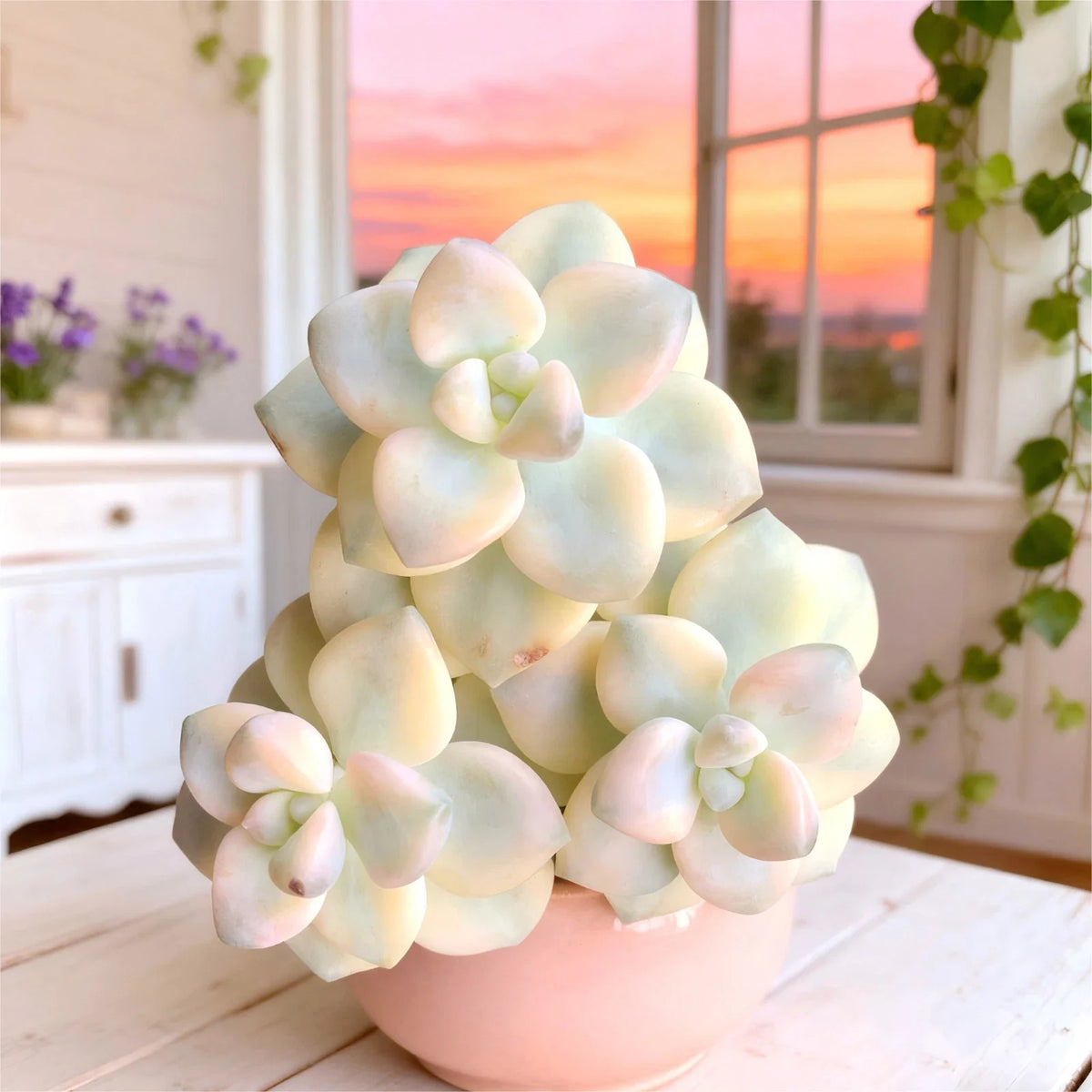 Graptoveria paraguayense bernalense Variegata Bare Root | Rare Variegated Succulent