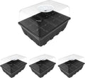 Seed Starting Tray 3-Pack, Plant Germination Trays, Black, Gardzen