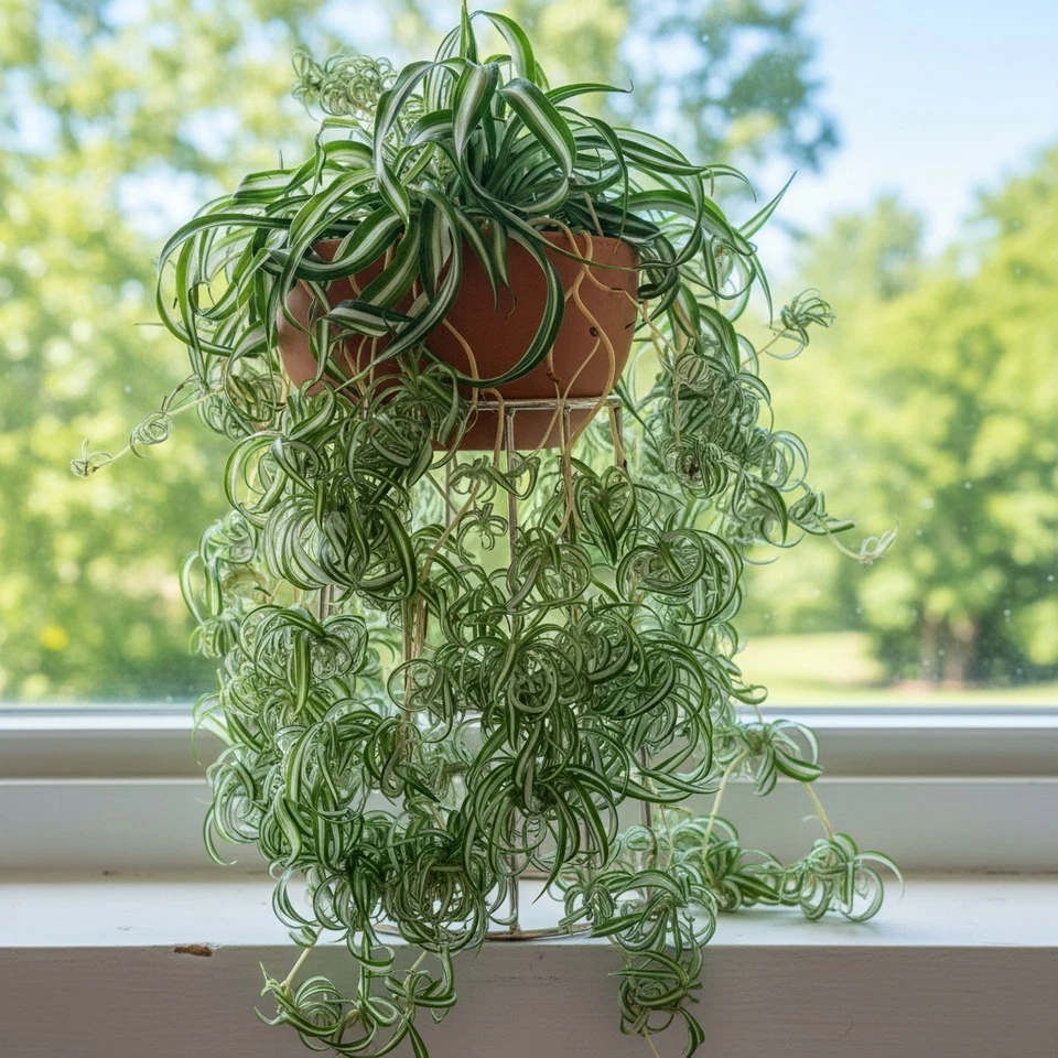 2 Rooted Spider Plant Cuttings (Chlorophytum comosum) - Ready to Grow Indoor Offshoots